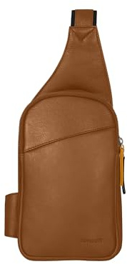 DAVIDOFF ESSENTIALS Sling Bag – Herren Umhängetasche aus feinem Leder