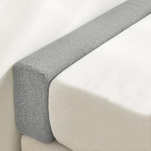 Grå full storlek 10 x 15 cm säng kil kudde linne soffkontakt kudde för delade sängar madrass fyllning för komfort och stöd perfekt för sömn och avkoppling.