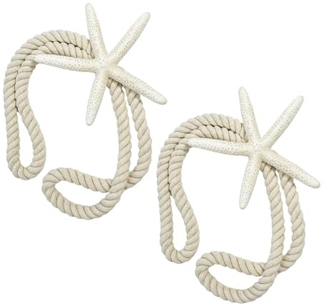 HUANGING Fermatende decorativi per tende a forma di stella marina, fibbie per tende, decorazione per casa e ufficio