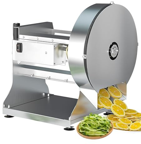 Mandolina de Cocina Profesional Eléctrica y Manual, Cortador de Verdura para Juliana y Rodajas, Acero Inoxidable, 150kg/h para Ensaladas, Frutas y Guarniciones