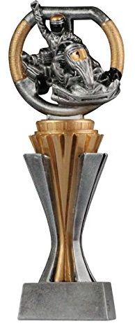 pokalspezialist Pokal Trophäe Kart/Kartsport/Gokart mit Gravur ca. 17 cm hoch Größe S