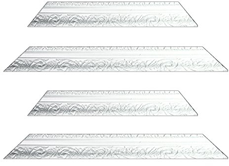 Neumann Bilderrahmen Barockrahmen weiß fein verziert 466 BIA, Zuschnitt 60x80 cm