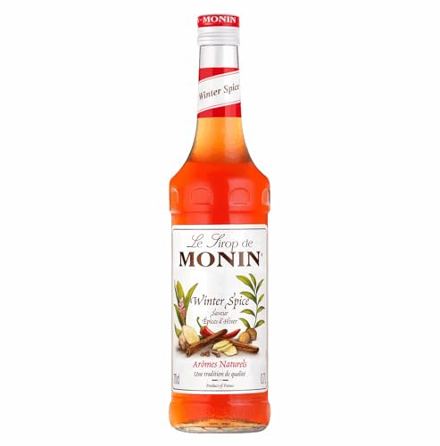 MONIN Sirup Winter Spice 0,7 l | Gewürzsirup mit Zimt, Ingwer und Nelken - ideal für Winterdrinks, Punsch, Cocktails und Heißgetränke