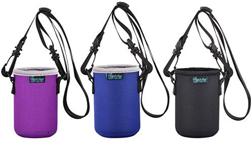 Beautyflier Neoprene Can Sleeve with Adjustable Shoulder Strap Insulator Carrier Holder for 12 Ounce Energy Drink Beverage Beer Can (standard 12 oz can sleeve)