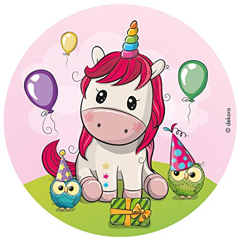 Dekora - 145096 Tortendekoration für Kindergeburtstag auf Esspapier|aus Reispapier| - 20cm
