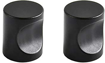 BOZONLI Nero Tondo Pomelli per Cassetti, Pomelli Cucina, Pomelli per Mobili, Pomolo per Mobile con Viti, Manopole per Mobili da Cucina, Maniglie per Armadietto Armadio Cassetto Credenza (2pz)
