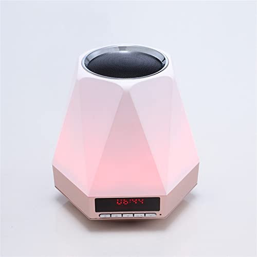 WYGC Luci Notte Altoparlante Bluetooth, Sveglia Intelligente Luci LED Altoparlanti Bluetooth Touch Sensor Lampada Da Comodino Colorato Senza Fili Casa Piccolo Altoparlante Portatile Lampada Da Tavolo