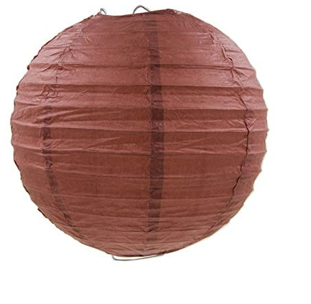 1 STÜCK 10-40 cm China Papierlaternen Festival Liefert Kinder Geburtstag Hochzeit Dekoration Dekor Geschenk Handwerk DIY Lampion Laterne-Kaffee, 20 cm (8 Zoll)
