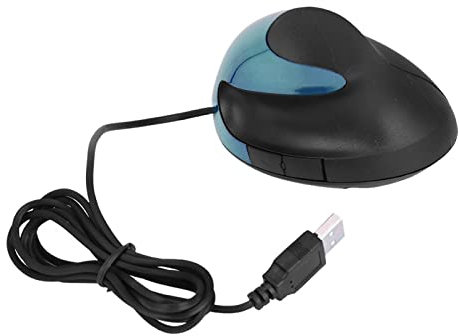 Kuuleyn Vertical Mouse, Wired Mouse, Optical Mouse, Wireless Mouse, 3200DPI USB Vertical Wired Mouse Ergonomic Design Wrist Rest Gaming Mice for PC Laptop(Blue)