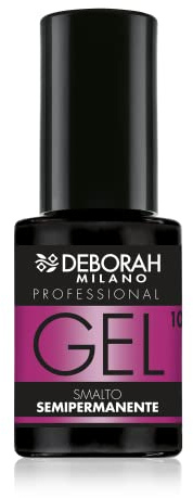 Deborah Milano - Smalto Semipermanente Gel N.10 Malva Scuro, Effetto Plumping a Lunga Durata, Dona Unghie Intense e Brillanti, 4.5 ml