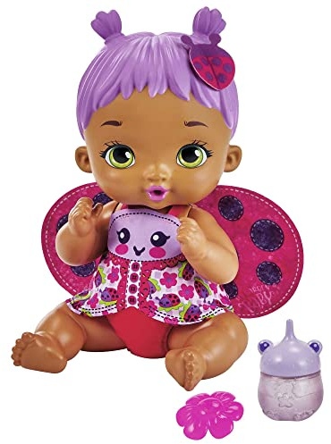 My Garden Baby HMX28 - Marienkäfer-Babypuppe mit Zubehör wie einer wiederverwendbaren Windel, Fläschchen und mehr, Kinderspielzeug, Puppen Spiezeug ab 4 Jahren
