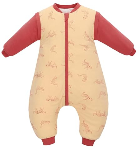 Tragbare Decke Schlafstrampler mit Füßen Beinen Baby Kinder Mädchen Junge Baumwolle Winter 2,5 Tog 0-6 Monate