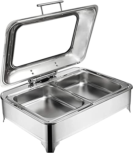 Food Warmer, Chafing Dish 9L Stainless Steel Chafing Dish Set Food Warmer Buffet, Food Warmer Set for Catering, Buffet and Party