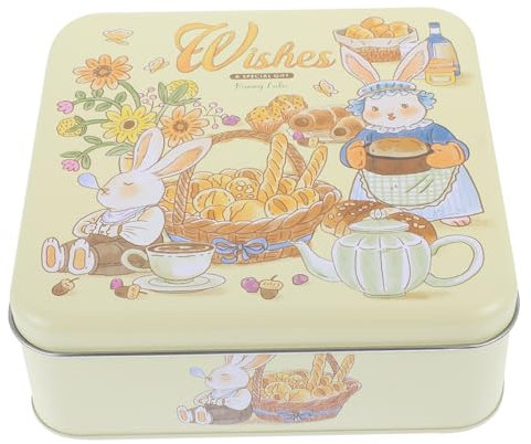 Cabilock Boîte à Biscuits Carrée en Fer - Décorative et de Rangement