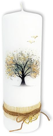 FRITZ COX Hochzeitskerze Baum des Glücks 25x8cm