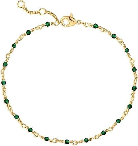 Jenosy Armband Damen Gold 14K Vergoldet CZ Ketten Armband für Frauen Mädchen Schmuck