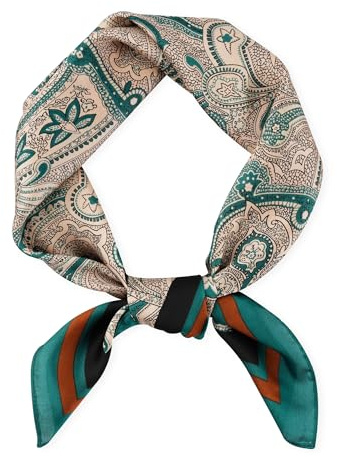 GoGou Mens Neck Scarf Silk Like Neckerchief 70x70cm Bandana | Satin Feel Square Scarves for Formal Casual Wear Mens Gift