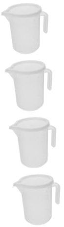 4 Piezas Taza Medidora Vasos Medidores De Liquidos Jarra Medidora Graduada Verter Taza De Medir Jarra Para Hornear Jarra Graduada Transparente El Plastico Reutilizable ABOOFAN
