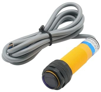IYNWBJTS Infrarot E3F-DS10 M18 Diffuse Reflexion Lichtschranke Sensor DC 12V 3-Draht NO 24V Erfassungsbereich 10CM einstellbar(E3F-DS10Y1)