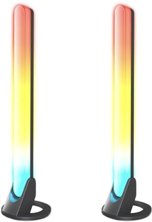 CALEX Smart Monitor Lightbar 2er Pack, RGBIC Stimmungsbeleuchtung für Dual-Monitor-Setup, dimmbar, App- und Sprachsteuerung, WLAN, USB