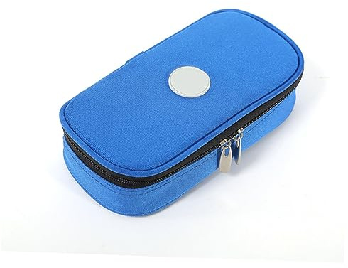 GARVALON Kühlende -tasche Für Reisen Tragbare Medikamentenaufbewahrung Wasserdichtes Oxford-material Für Snacks Babynahrung Und Kosmetik Blau Ohne Kühlakkus