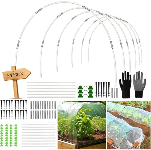 Folientunnel für Hochbeet,Pflanztunnel Bögen für Hochbeet,18 PCS Tunnelbögen Hochbeet,Pflanztunnel für Hochbeet,Gewächshausreifen für Hochbeet,Gewächshaus Tunnel Bögen