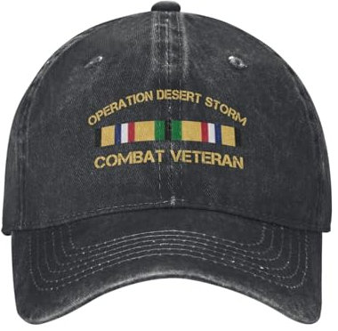 Baseballcap Kampfveteran Der Operation Desert Storm Baseballmütze Trendige Docker Cap Lässig Schirmmütze Für Reisen Angeln Outdoor-Aktivitäten
