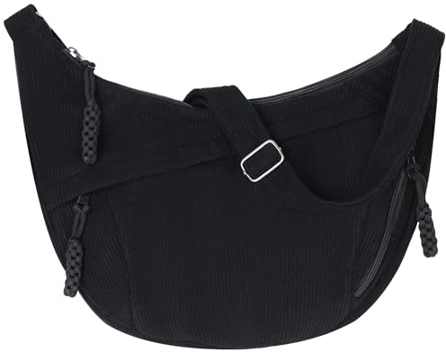 Prizmxed Crossbody Bag Damen Groß,Moon Bag Damen,Großes Fassungsvermögen, Verstellbare Schultergurte, Einfaches und Vielseitiges Design