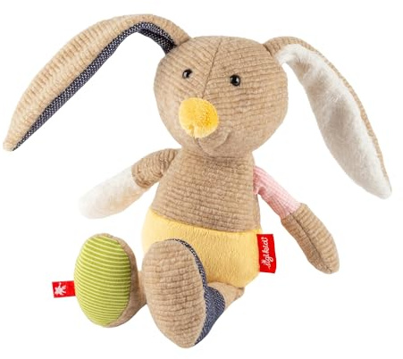 Sigikid Stofftier Patchwork Sweety Hase Kuscheltier Geschenk Baby | Patchwork Stofftier - farbenfroh, einzigartig und liebenswert - Begleiter und Spielzeug für Babys und Kinder