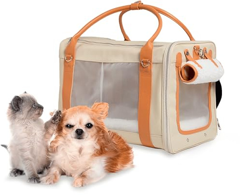 TailBliss® Transportín para Gatos y Perros Pequeños de hasta 9 kg | 40x30x30 cm | Bolsa de Viaje Transpirable para Perros y Gatos | Bolsa de Transporte 100% Plegable para Gato Grande o Perro Pequeño