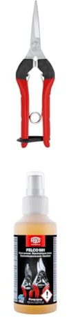 FELCO 322 Lange Leseschere mit Arbeitshandschuhen FELCO 981 – Komfortables Set für feine Ernte- und Pflanzenpflegearbeiten