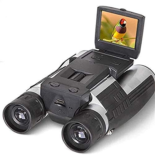 Binocolo con Fotocamera Digitale 1080p - Telescopio Pieghevole Nero con Fotocamera HD Integrata per Adulti