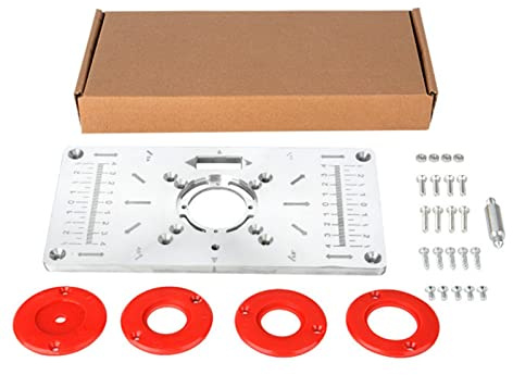 Fresatrice per Legno, Piastra Di Inserimento Del Tavolo Del Router In Alluminio Multifunzionale For Banchi Elettrici For La Lavorazione Del Legno Della Fresatrice For Legno(B)