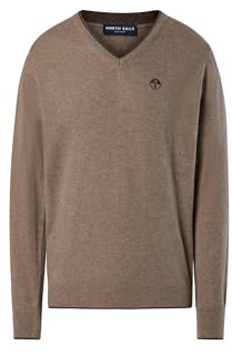 NORTH SAILS Maglione Uomo in Misto Cashmere con Scollo a V e Logo Ricamato