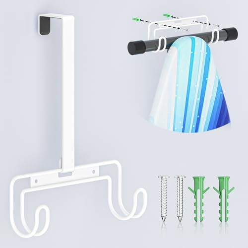 XILIMOR Soporte para Tabla de Planchar, Soporte Plancha Pared, Colgador Tabla Planchar, Organizador de Soporte para Tabla de Planchar, Estante de Pared, para Cuartos de Lavado, Blanco
