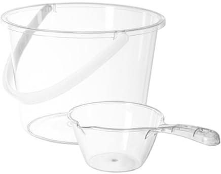 Yardwe Seau Plastique Portable avec Poignée Capacité Importante Robuste et Polyvalent pour Lavage Rangement et Usage Quotidien Facile à Transporter et Nettoyer