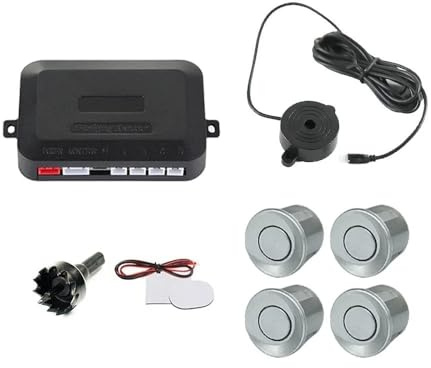 Assist Sensori Parcheggio Kit sensori di parcheggio per auto 4 sensori Cicalino 22mm Radar di retromarcia Indicatore di sonoro Indicatore di sonda 12V