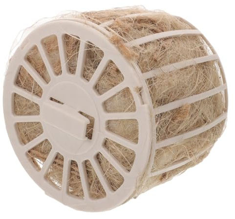 FUNNETOYU Cuenco para Nido Pájaro de Plástico y Yute Juguete para Jaula de Pájaros Que Estimula el Ambiente y Ofrece Estimulación Mental en Nido