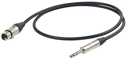 Proel ESO245LU3 esot Eric cavo audio (6,3 mm Stereo Jack connettore XLR 3 poli maschio, con connettori Neutrik, 3 m, NP3 X-HPC250 nc3mxx) nero
