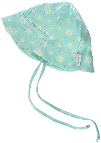 Sterntaler Fischerhut für Mädchen mit Bindebändern, Nackenschutz und Blümchenmuster, Alter: ab 5-6 Monate, Größe: 43, Mint