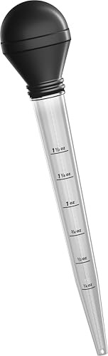 Multifunktions Pipette 50 ml mit Reinigungsbürste – präzise Dosierpipette für Küche, Haushalt, Backen & Flüssigkeiten – 30 cm lang, großvolumig & wiederverwendbar – auch für Aquaristik