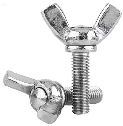 5pcs M5 DIN316 Tornillos de Mariposa Tornillos de 2 Alas Tornillos de Acero Inoxidable de 304 Junto de Sujetador Roscado (M5×10mm)