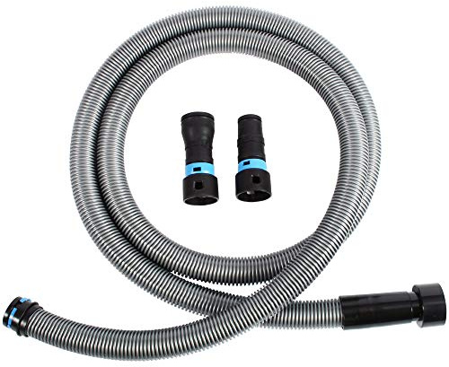 Cen-Tec Systems 94181 Quick Click Schlauch für Haus- und Ladensauger mit Multi-Brand Elektrowerkzeugadapter für Staubsammlung Silver 10 Ft. Hose
