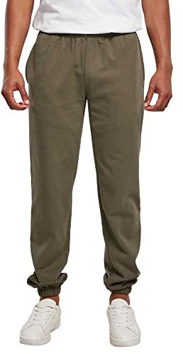 Build Your Brand Joggingbyxor för män, grundläggande sweatpants, sportbyxor för män, finns i många färger, storlekar XS – 7XL, OLIV, 5XL