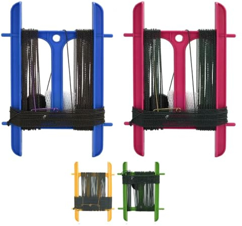 2 moulinets de ligne à main de crabe - 11 m de corde, perches, poids et sac d'appât pour la pêche et le crabe - Sûr et amusant pour adultes, enfants et famille - Attrapez des poissons, des crevettes