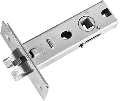 Mortaise en acier inoxydable de 60 mm pour serrure de porte intelligente, loquet de porte à utiliser avec levier de porte intelligent et boutons à mortaise sur portes intérieures en bois Ruveno