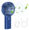 TECKNET Ventilateur à Main 2 en 1 - Mini USB Portable 5200mAh Batterie Rechargeable, 3 Vitesses Réglables pour Maison/Bureau/Voyage - Bleu