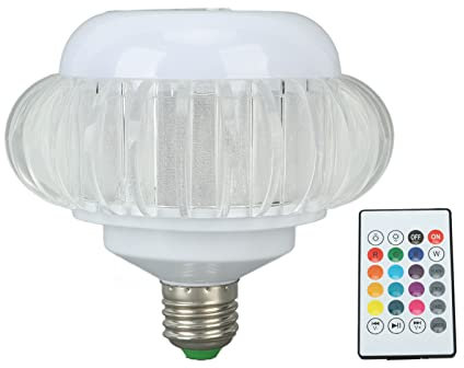 Syrisora ​​Smart LED Ampoule Sans Fil Bluetooth Ampoule Haut-Parleur E26 E27 RVB Couleur Changeante Ampoule Avec 24 Touches Télécommande