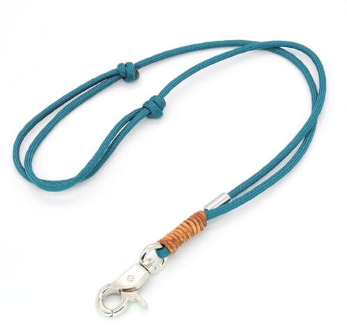 KENSONS for dogs PFEIFENBAND | Grün-Blau | verstellbar | Umhängeband mit kleinem Karabiner für Hundepfeife oder Schlüssel | Schlüsselband | Keychain | handgefertigt
