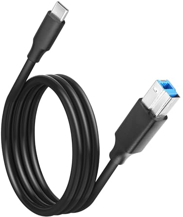 YACSEJAO 3FT USB C auf USB B 3.0 Kabel USB 3.0 Typ C auf Typ B Druckerkabel Kompatibel mit Docking Station, externen Festplatten, Scanner und mehr